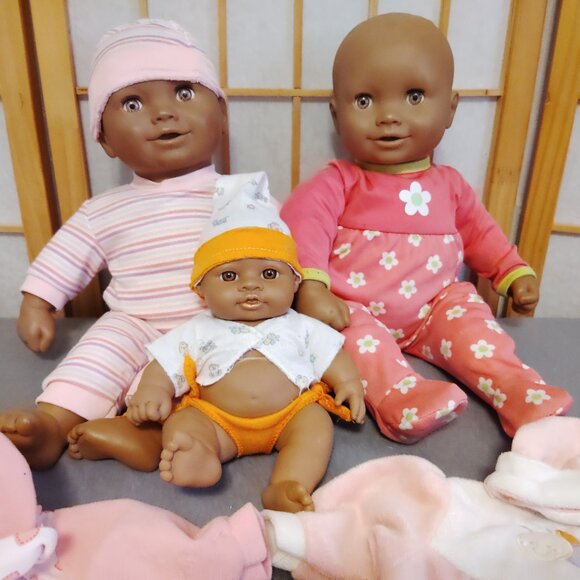 LOT OF 3 DOLLS YOU & ME INTERACTIVE DOLL AFRICAN AMERICAN 16" REALISTIC GIGO 9" - Picture 3 of 4